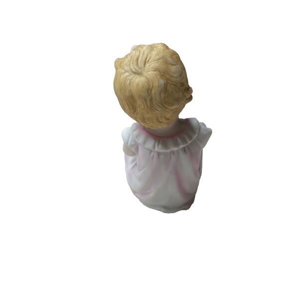 Bisque Porcelain Piano Baby Figurine #7534 Baby Sitting Upright - Picture 3 of 7